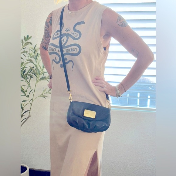 Vintage Marc Jacobs Black Leather Crossbody Bag - Picture 1 of 6